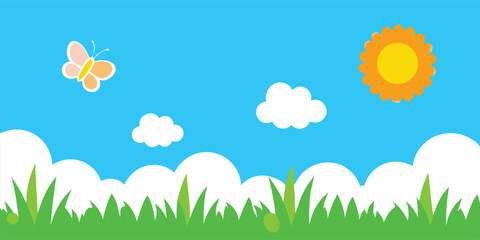 Obraz premium sky and grass