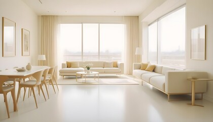 Fototapeta premium Photo interior modern design room 3d illustration