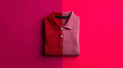 Polo shirt displayed on solid background Design mockup template for apparel branding
