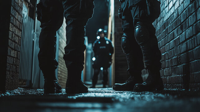 Close-Up of Tactical Police Officer &ndash; Special Operations Ready for Action