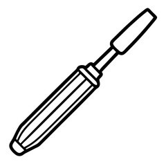 Chisel line art vector isolated on white background