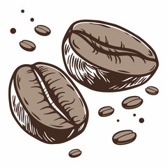 Coffee bean vector isolated on white background