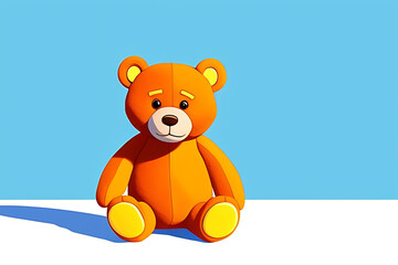 Obraz premium teddy bear on a blue background