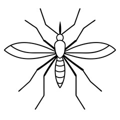 Obraz premium Animal Mosquito line art vector 