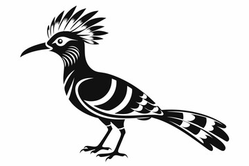 hoopoe sihouette black vector