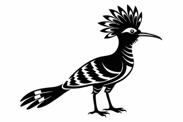 hoopoe sihouette black vector
