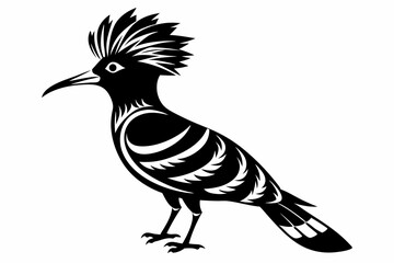 hoopoe sihouette black vector