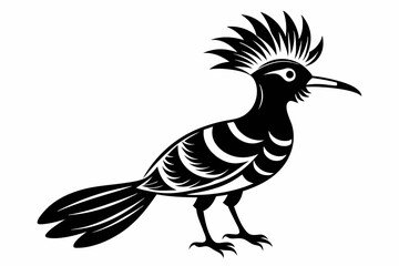 hoopoe sihouette black vector