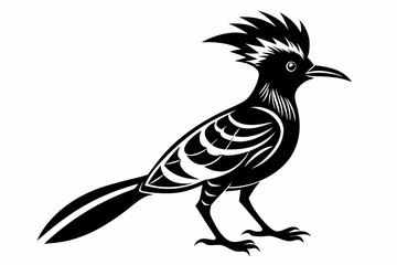 hoopoe sihouette black vector