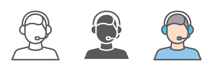 Service Icons Set – Vector Illustrations in Multiple Styles