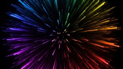 Fototapeta premium bokeh hd, bokeh background, wallpaper bokeh, foto bokeh, bokeh full jpg – Rainbow Bokeh Light Burst Centered on Black 4K Colorful Wallpaper