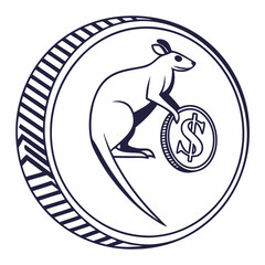 Coin-line-icon  Digital Financial Concept Graphic