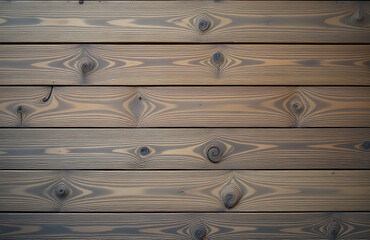Naklejka premium A wooden planked background features a vintage look with weathered textures and colors reminiscent of old, aged wood._00001_