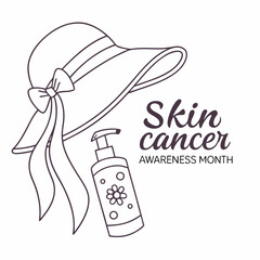 SKIN CANCER AWARENESS MONTH vector illustration