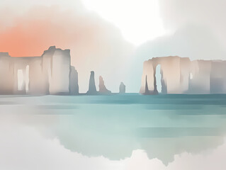 Sunrise Over Coastal Cliffs | JPG | 300 DPI..