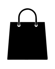 Blank shopping bag icon with handle isolated vector for retail, e-commerce, packaging, and commercial use. Perfect for branding, store, and marketing designs.