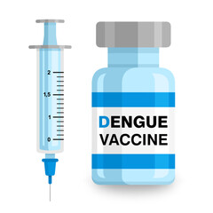 Dengue viral infection vaccine vector illustration