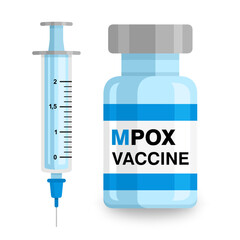 Mpox, Monkeypox vaccine vector illustration