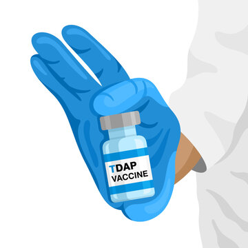 TDAP vaccine against Tetanus, Diphtheria, Pertussis vector illustration