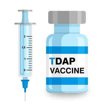 TDAP vaccine against Tetanus, Diphtheria, Pertussis vector illustration