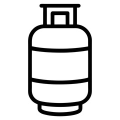 Obraz premium Propane Gas Cylinder Icon In Simple Outline Style Industrial Fuel Storage