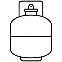 Obraz premium Propane Gas Tank Outline Illustration For Fuel And Energy Vector Graphics