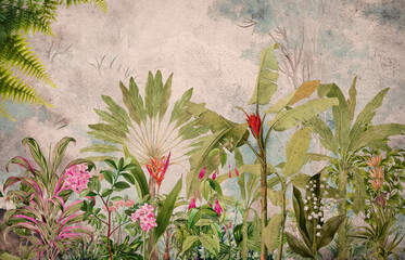 off white background color tropical 