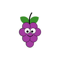 Cute thompson seedless grape cartoon vector