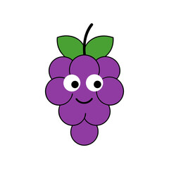 Cute thompson seedless grape cartoon vector