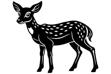 Cute Forest Animal Vector Line Art – Cartoon Clipart, Logo Icon, Funny Wildlife Illustration on White Background