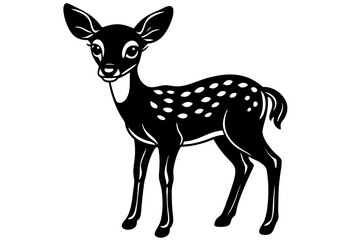 Cute Forest Animal Vector Line Art – Cartoon Clipart, Logo Icon, Funny Wildlife Illustration on White Background