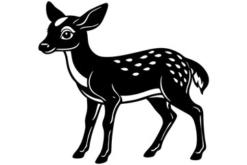 Cute Forest Animal Vector Line Art – Cartoon Clipart, Logo Icon, Funny Wildlife Illustration on White Background