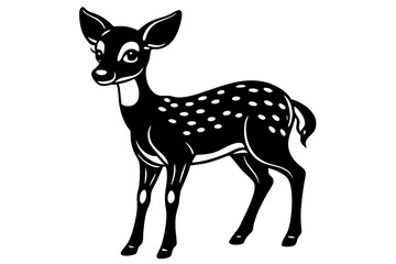 Cute Forest Animal Vector Line Art – Cartoon Clipart, Logo Icon, Funny Wildlife Illustration on White Background