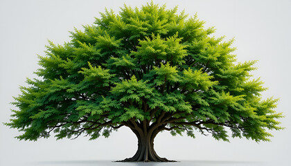 Lush Green Tree with Full Canopy Illustration