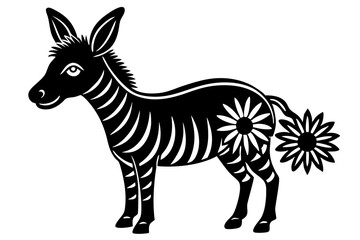 Cute Forest Animal Vector Line Art – Cartoon Clipart, Logo Icon, Funny Wildlife Illustration on White Background