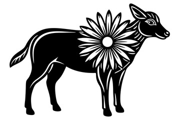 Cute Forest Animal Vector Line Art – Cartoon Clipart, Logo Icon, Funny Wildlife Illustration on White Background