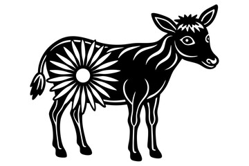 Cute Forest Animal Vector Line Art – Cartoon Clipart, Logo Icon, Funny Wildlife Illustration on White Background