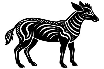 Cute Forest Animal Vector Line Art – Cartoon Clipart, Logo Icon, Funny Wildlife Illustration on White Background