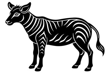 Cute Forest Animal Vector Line Art – Cartoon Clipart, Logo Icon, Funny Wildlife Illustration on White Background