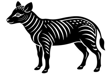 Cute Forest Animal Vector Line Art – Cartoon Clipart, Logo Icon, Funny Wildlife Illustration on White Background