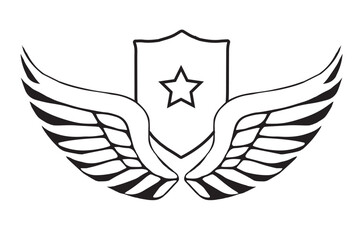 shield with wings