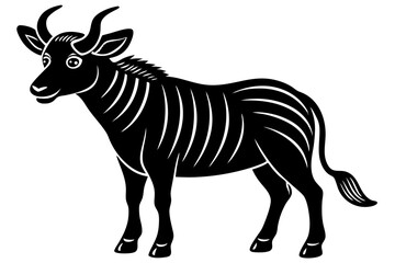 Cute Forest Animal Vector Line Art – Cartoon Clipart, Logo Icon, Funny Wildlife Illustration on White Background