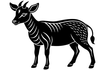 Cute Forest Animal Vector Line Art – Cartoon Clipart, Logo Icon, Funny Wildlife Illustration on White Background