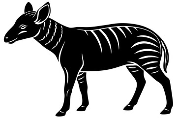 Cute Forest Animal Vector Line Art – Cartoon Clipart, Logo Icon, Funny Wildlife Illustration on White Background