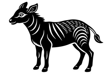 Cute Forest Animal Vector Line Art – Cartoon Clipart, Logo Icon, Funny Wildlife Illustration on White Background