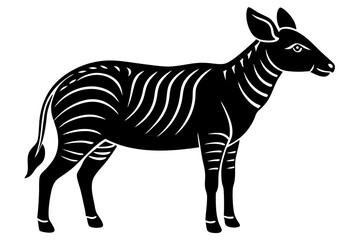 Cute Forest Animal Vector Line Art – Cartoon Clipart, Logo Icon, Funny Wildlife Illustration on White Background