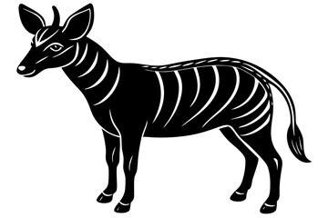 Cute Forest Animal Vector Line Art – Cartoon Clipart, Logo Icon, Funny Wildlife Illustration on White Background