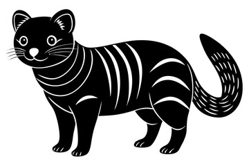 Cute Forest Animal Vector Line Art – Cartoon Clipart, Logo Icon, Funny Wildlife Illustration on White Background