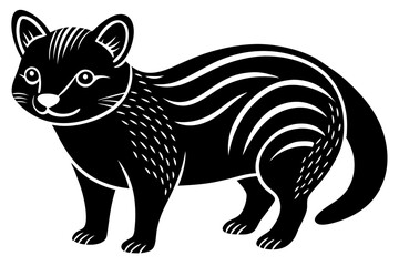 Fototapeta premium Cute Forest Animal Vector Line Art – Cartoon Clipart, Logo Icon, Funny Wildlife Illustration on White Background