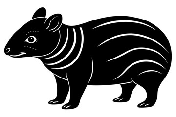 Cute Forest Animal Vector Line Art – Cartoon Clipart, Logo Icon, Funny Wildlife Illustration on White Background